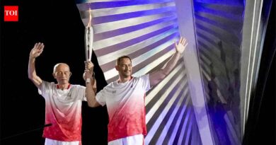 Father-son duo makes historical past: Five-time Asian Games champion Shigenobu Murofushi and Olympic gold medallist son Koji mild cauldron in Aichi-Nagoya