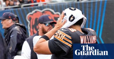 NFL roundup: Bears QB Caleb Williams carted off in loss to Vikings; Saints stun Ravens