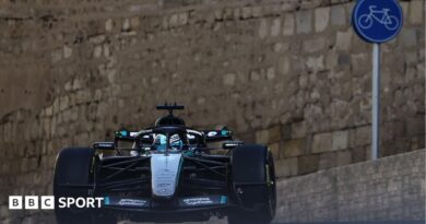 Azerbaijan Grand Prix: George Russell quickest from Kimi Antonelli in Friday apply