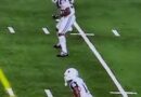 Dallas defender casually puking presnap