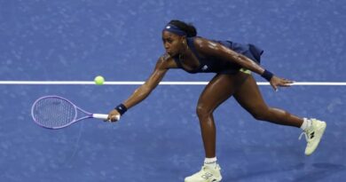 Coco Gauff opens her quest for a second US Open title with a win over Sonmez