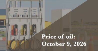 Present worth of oil as of Oct. 9, 2026