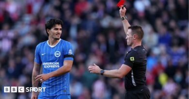 Pascal Struijk: Brighton defender’s purple card given after VAR intervention overturned