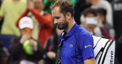 Medvedev out of China Open after smashing ball in fan’s face