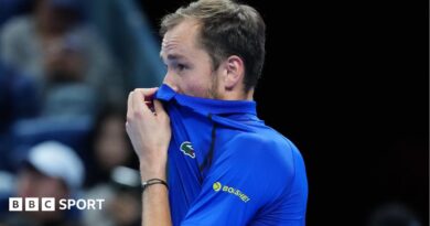 China Open: Daniil Medvedev defaulted from Novak Djokovic match after hitting spectator with ball