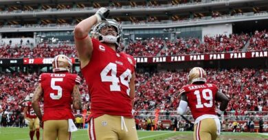 NFL swallows $15K tremendous towards 49ers’ Kyle Juszczyk for pretending to chug beer on discipline
