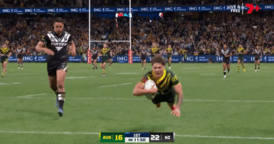 Reece Walsh scores long-range attempt within the Rugby League World Cup Opener vs New Zealand