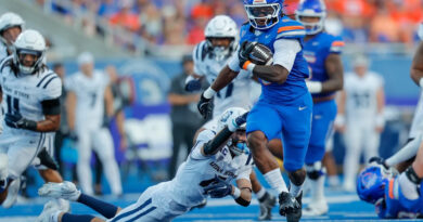 Madsen, No. 22 Boise State beat Utah State 37-18 within the groups’ inaugural Pac-12 recreation